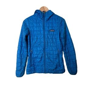 Patagonia Nano Puff Primaloft Quilted Hoody Jacket Blue Women's Size XS